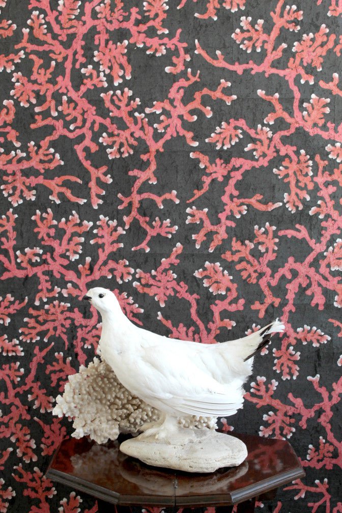 Coral Cork Wallpaper - Black - Timorous Beasties - SSC/PRC/CK62021/04 - Premier Wallcovering