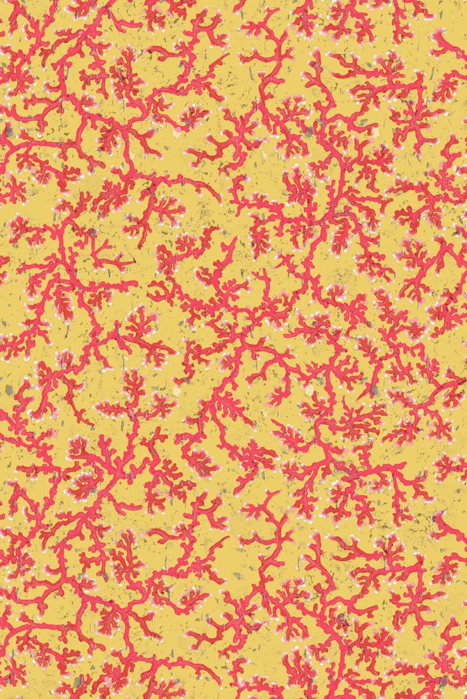 Coral Cork Wallpaper - Yellow - Timorous Beasties - SSC/PRC/CK62021/02 - Premier Wallcovering