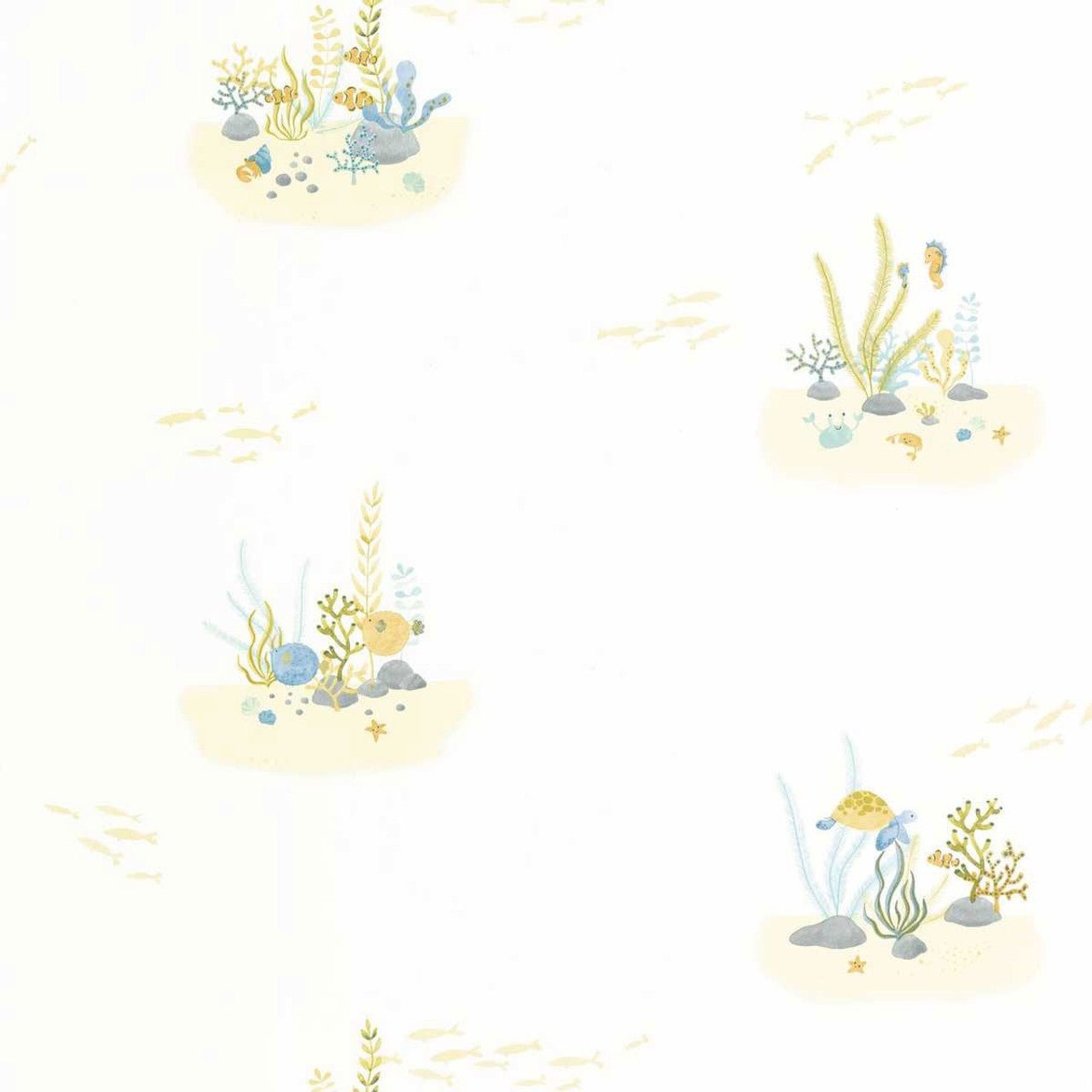 Coral Reef Once Upon A Time Wallpaper - Vert Aqua - Casadeco - 200826404 - Premier Wallcovering