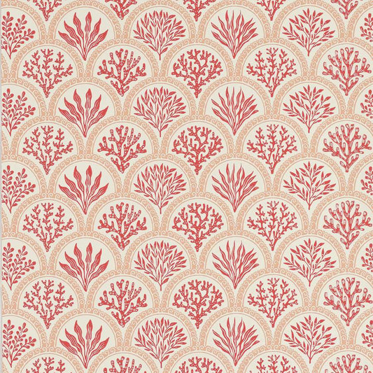 Coralli Wallpaper - Pink/Red - J186W - 01 - Jane Churchill