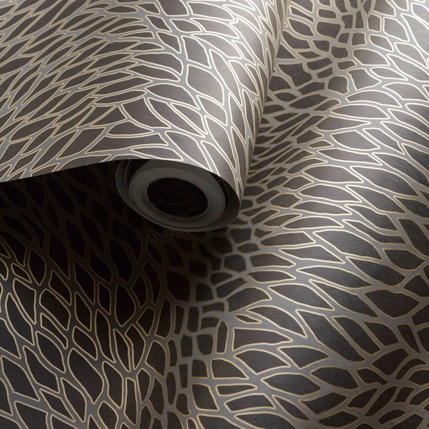 Corallino Wallpaper - Noir - Clarke & Clarke - W0166/02 - Premier Wallcovering