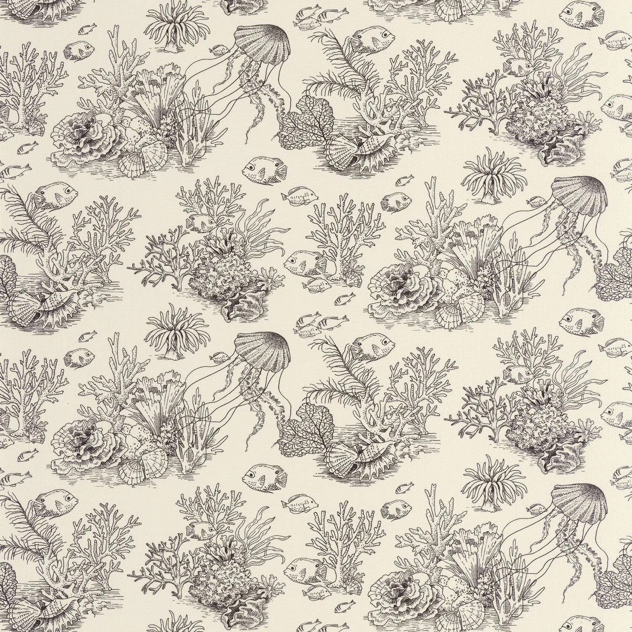 Côte Sauvage Seaside Wallpaper - Noir Fusain - Casadeco - 201479559 - Premier Wallcovering