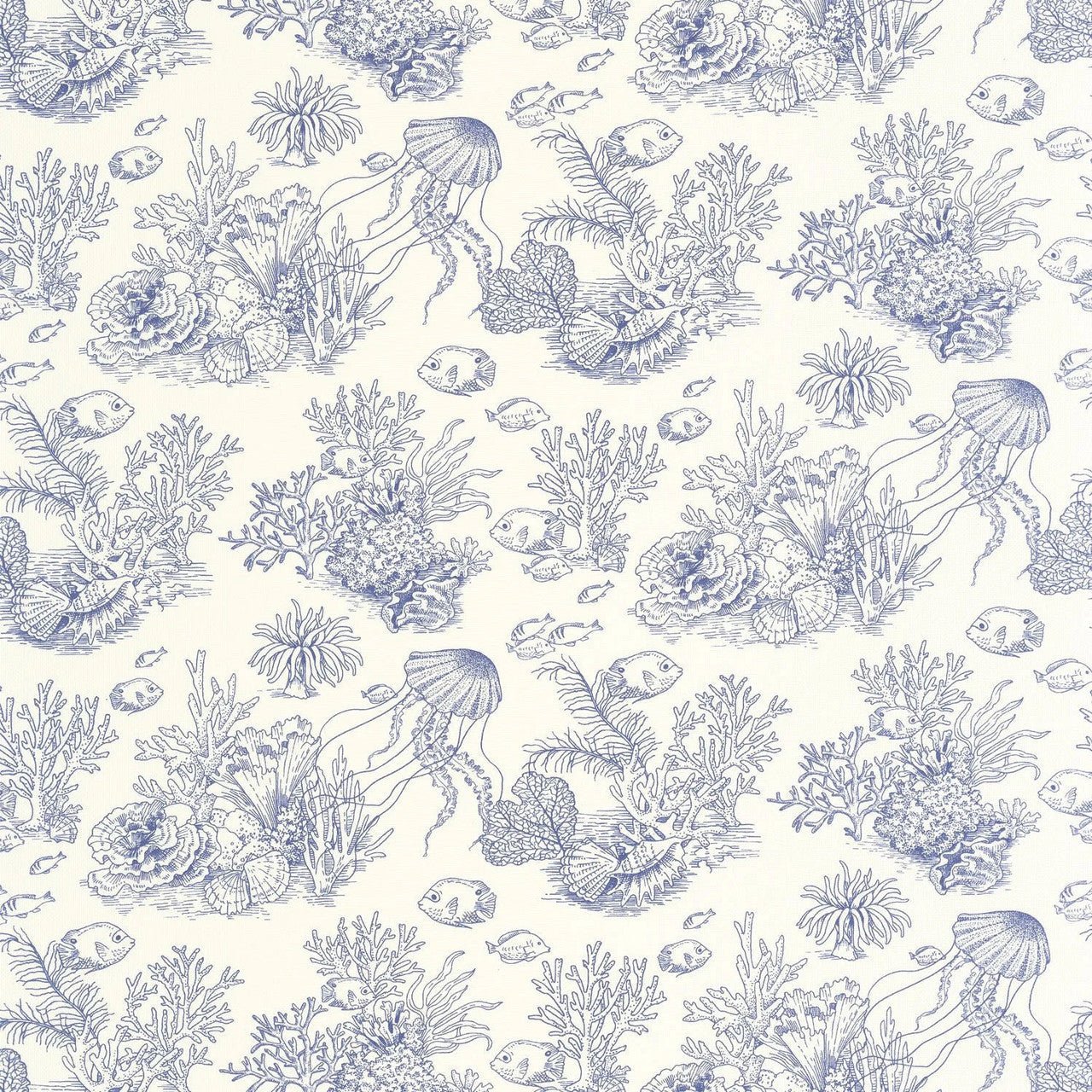 Côte Sauvage Seaside Wallpaper - Bleu Outremer - Casadeco - 201476446 - Premier Wallcovering