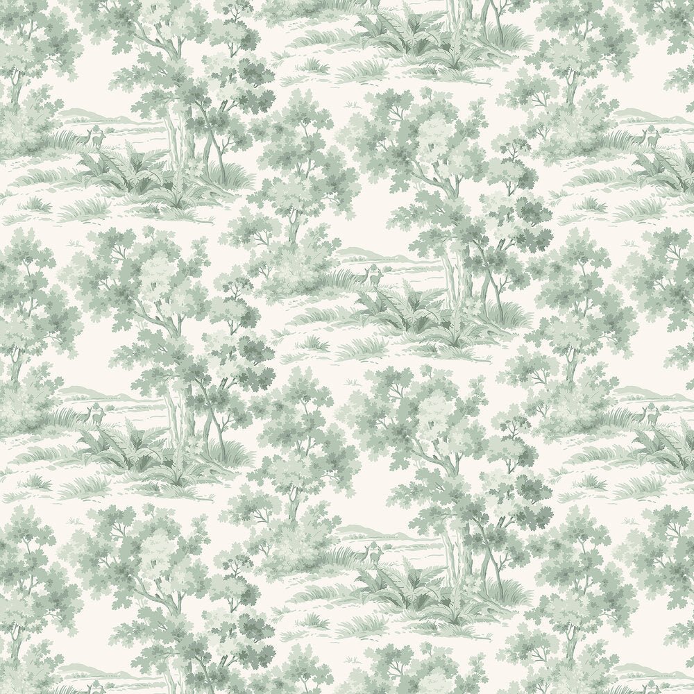 Countryside Morning Wallpaper - Green - Boråstapeter - 7678 - Premier Wallcovering