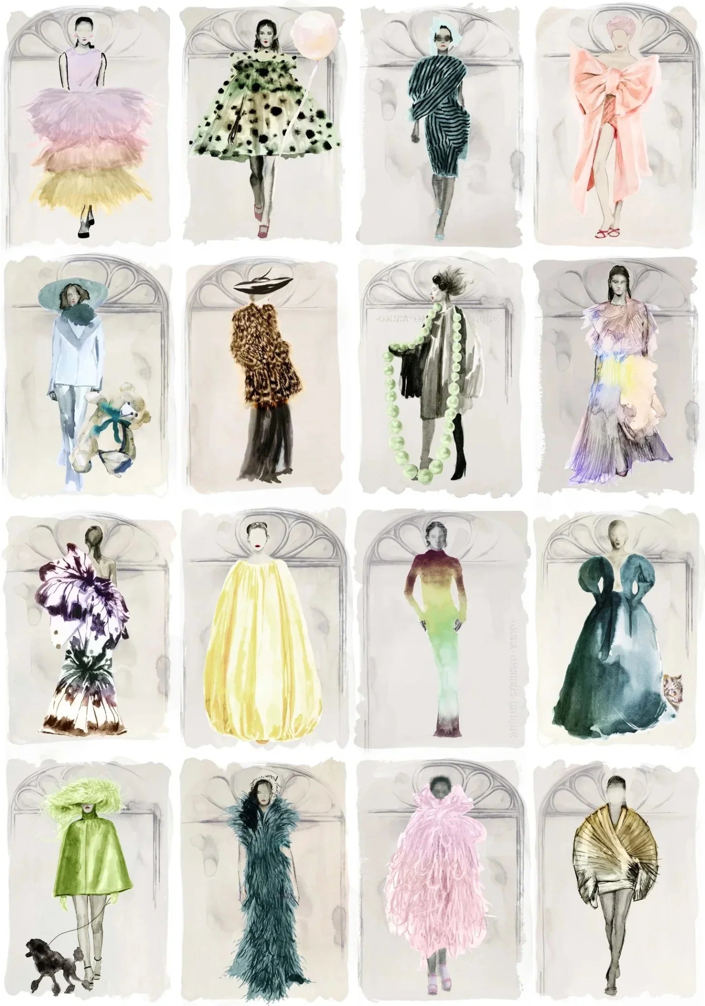 Couture Carousel with Windows Wallpaper - Pastel Pearl - 175/2009M - Cole & Son - Premier Wallcovering