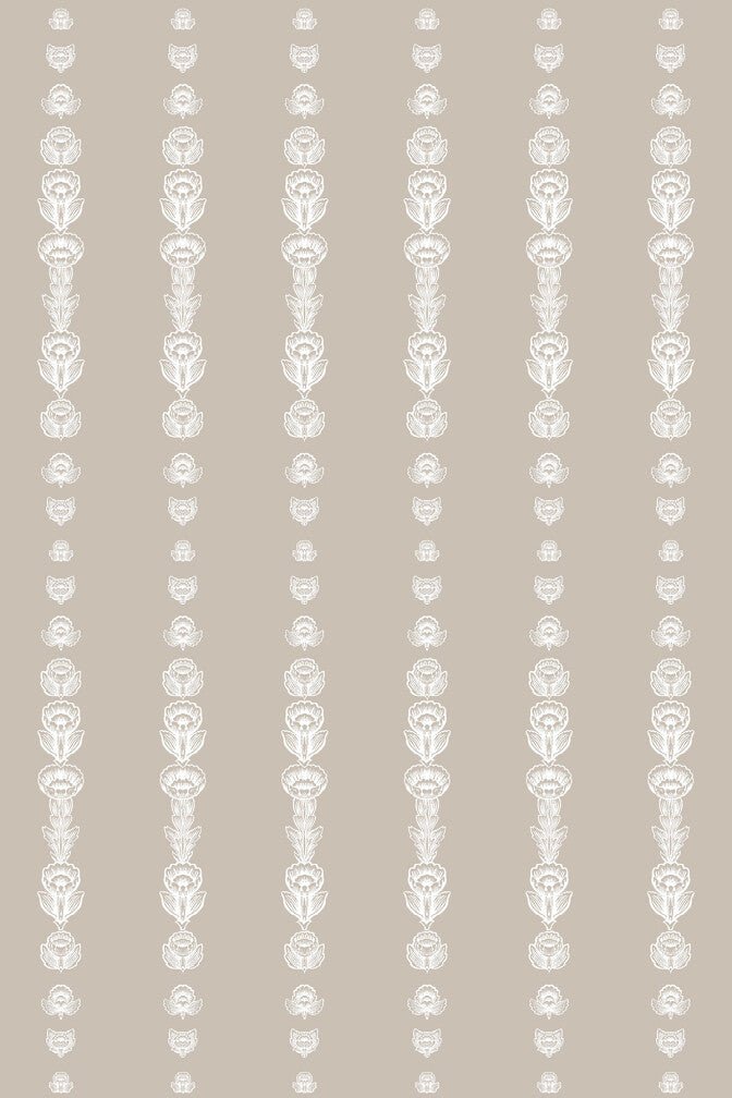 Coving Row Fabric - Silver - Timorous Beasties - STCO/CVRW/Q7072/01 - Premier Wallcovering