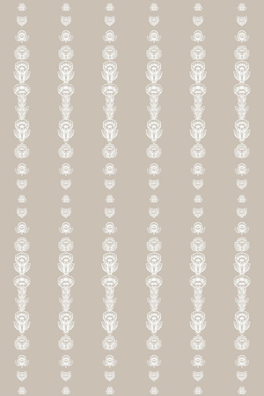 Coving Row Fabric - Silver - Timorous Beasties - STCO/CVRW/Q7072/01 - Premier Wallcovering