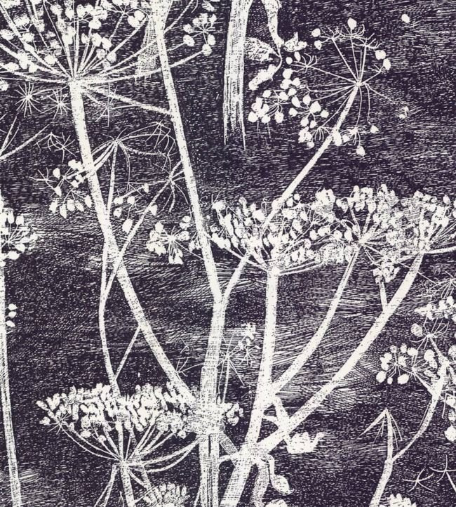 Cow Parsley Wallpaper - Soot & Snow - 66/7046 - Cole & Son - Premier Wallcovering