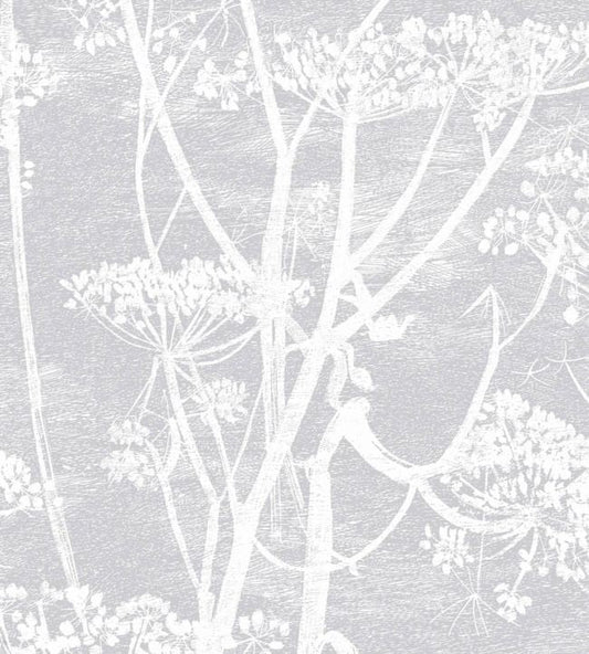 Cow Parsley Wallpaper - White & Heath Grey - 95/9049 - Cole & Son - Premier Wallcovering