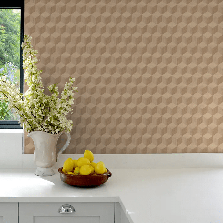Cube Wallpaper - Brown - Boråstapeter - 4747 - Premier Wallcovering