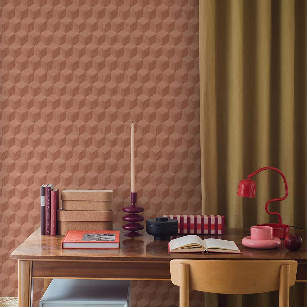 Cube Wallpaper - Rust - Boråstapeter - 4748 - Premier Wallcovering