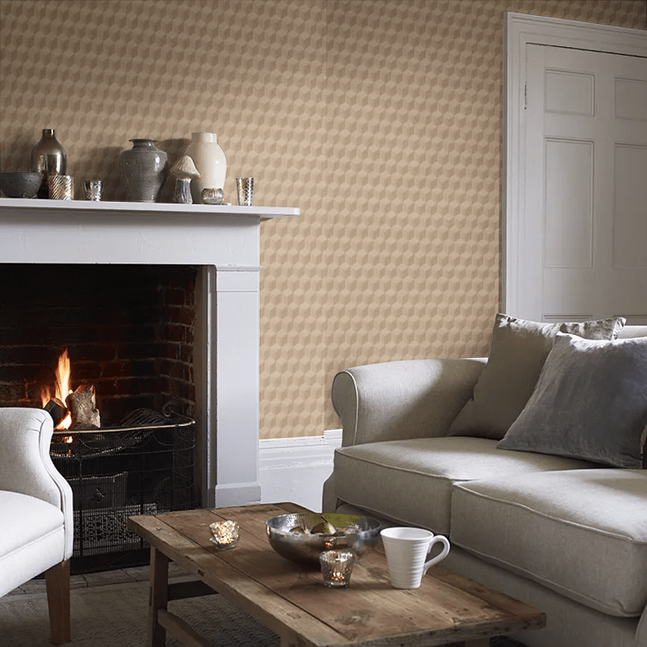 Cube Wallpaper - Brown - Boråstapeter - 4747 - Premier Wallcovering