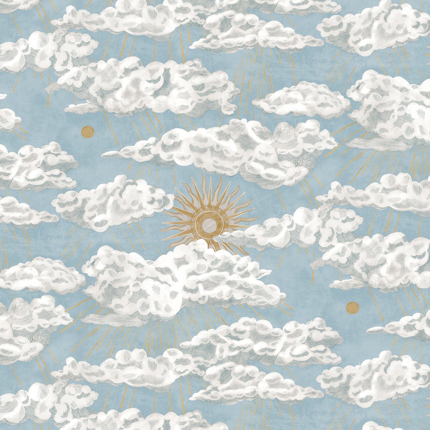Cumulus Sol Wallpaper - Light Blue - Josephine Munsey - JMW-104001 - Premier Wallcovering