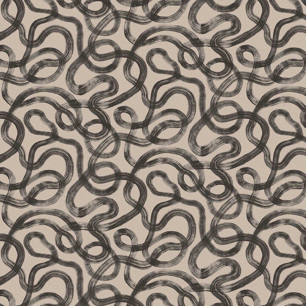 Curve Wallpaper - Black - Boråstapeter - 4735 - Premier Wallcovering