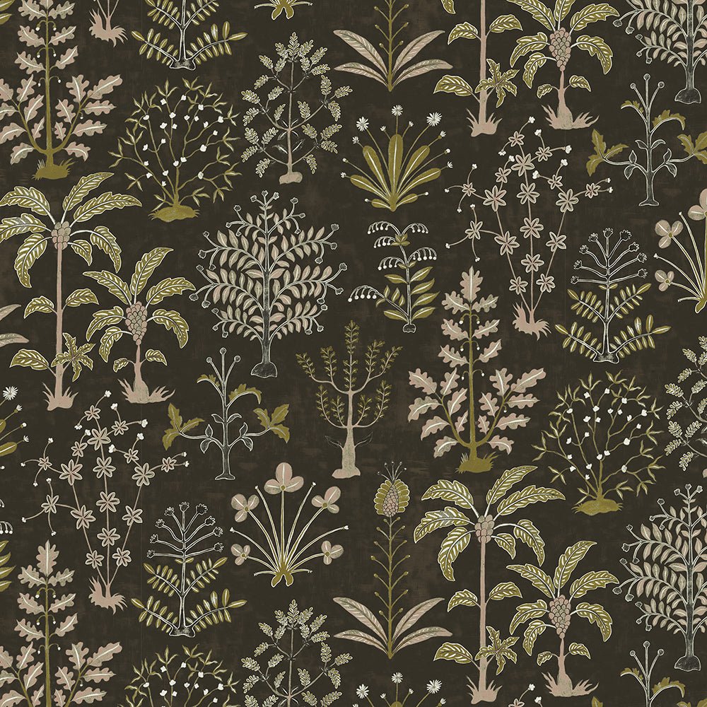 Cynthia Wallpaper - Black and Olive - Josephine Munsey - JMW-102331 - Premier Wallcovering