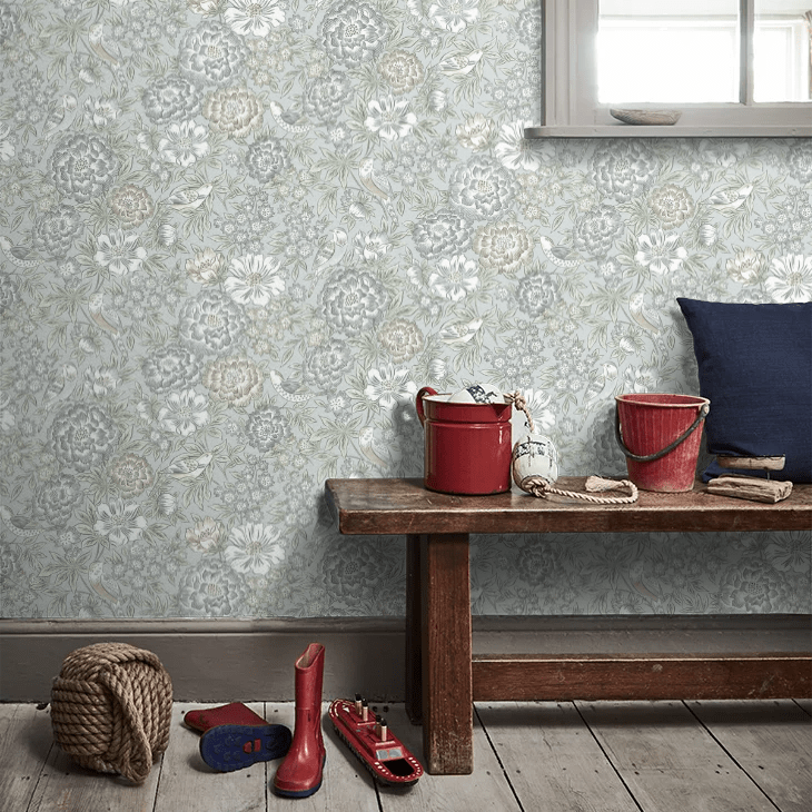 Dagmar Wallpaper - Blue - Boråstapeter - 5528 - Premier Wallcovering