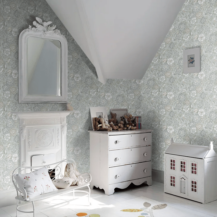 Dagmar Wallpaper - Blue - Boråstapeter - 5528 - Premier Wallcovering