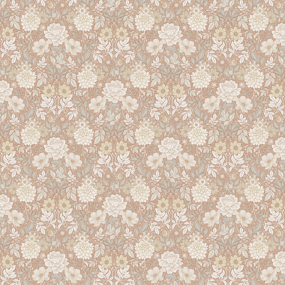 Dahlia Garden Wallpaper - Terracotta - Boråstapeter - 7688 - Premier Wallcovering