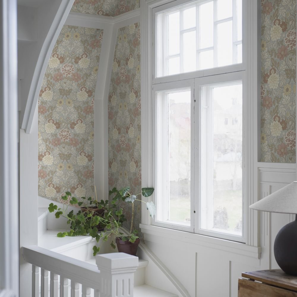 Dahlia Garden Wallpaper - Pastel - Boråstapeter - 7692 - Premier Wallcovering