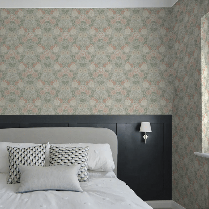 Dahlia Garden Wallpaper - Blush / Taupe - Boråstapeter - 7665 - Premier Wallcovering