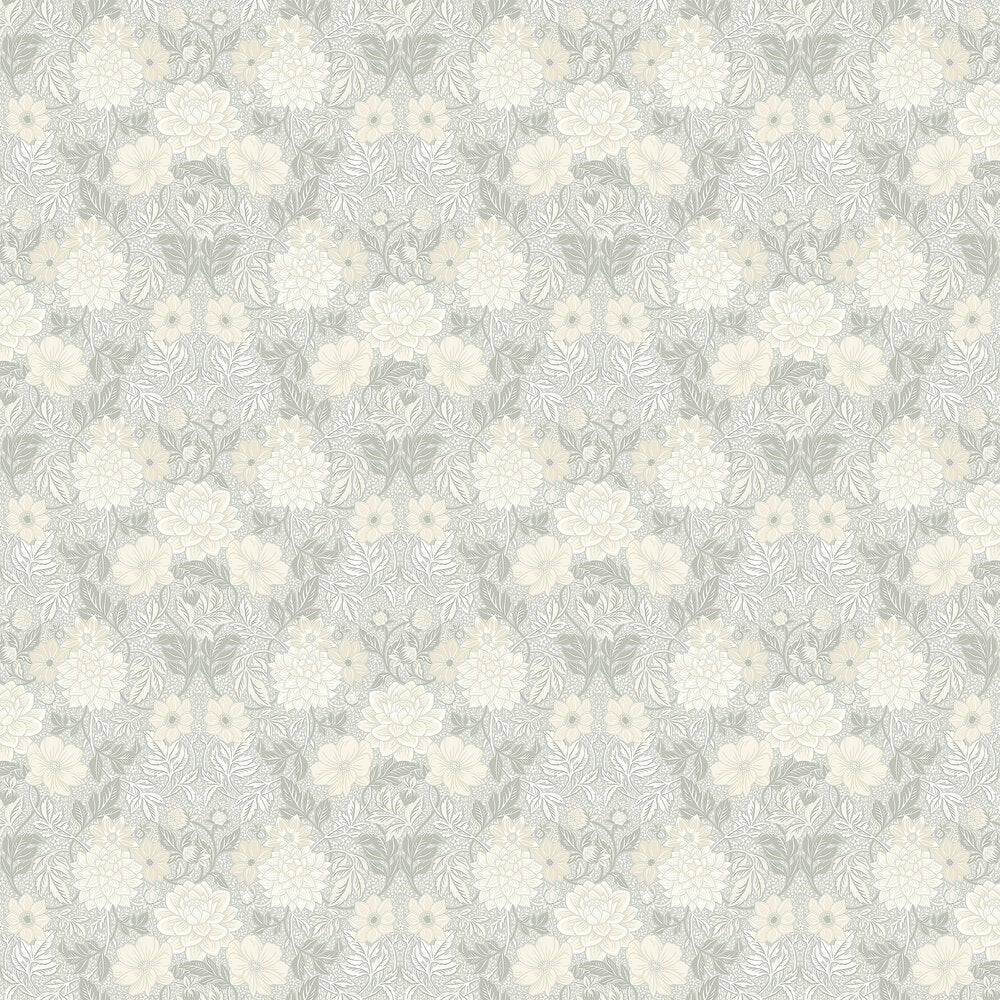 Dahlia Garden Wallpaper - Grey - Boråstapeter - 7664 - Premier Wallcovering
