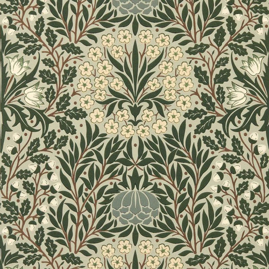 Daisy & Oak Wallpaper - Sage/Forest - Morris & Co - 217585