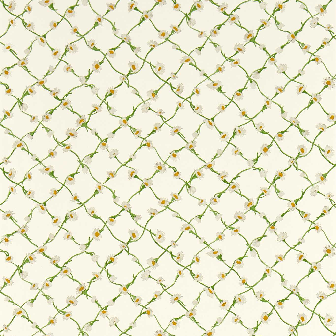 Daisy Trellis Wallpaper - Emerald/Pearl - HSRW113043 - Harlequin - Premier Wallcovering