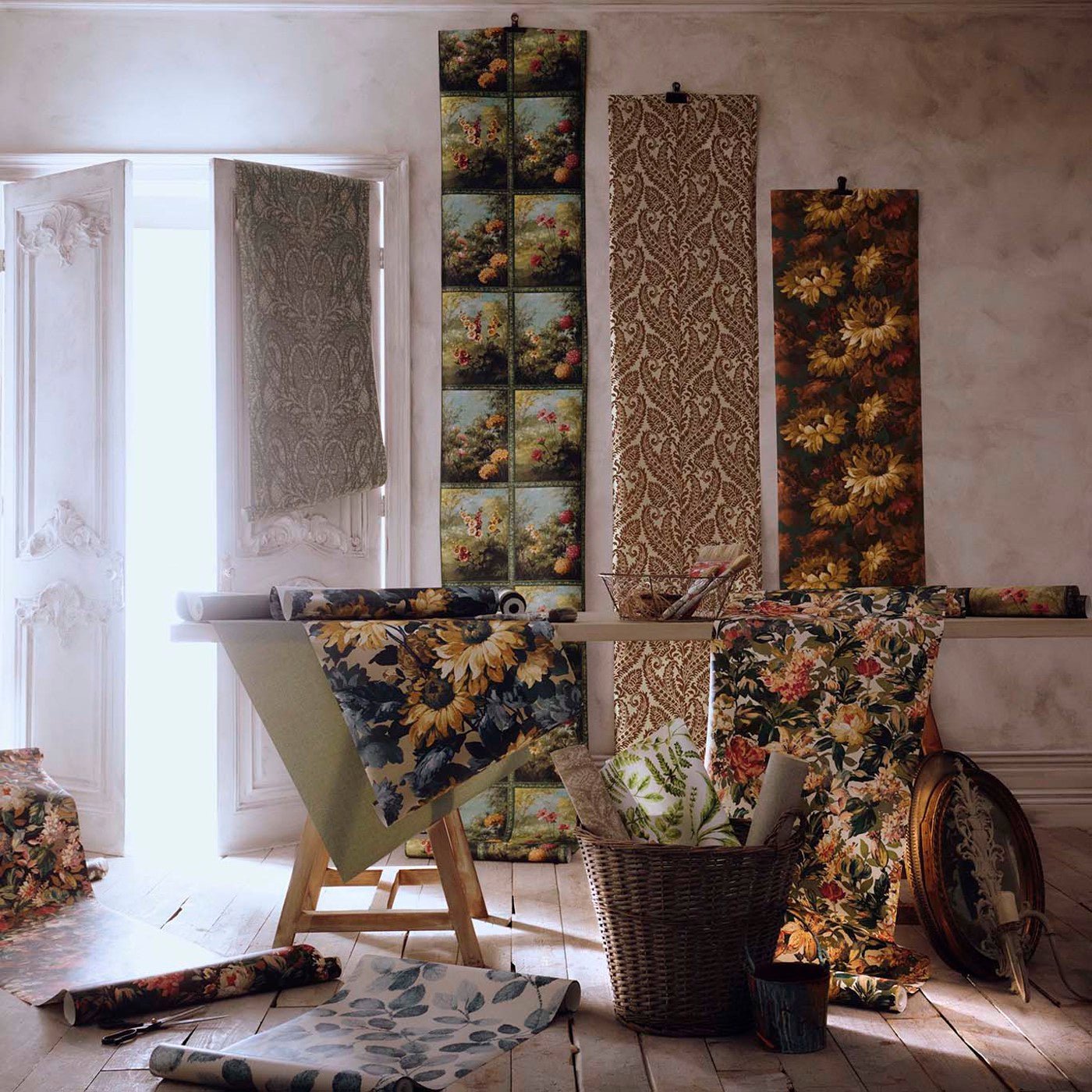 Dalton Wallpaper - Dove - Clarke & Clarke - W0157/01 - Premier Wallcovering