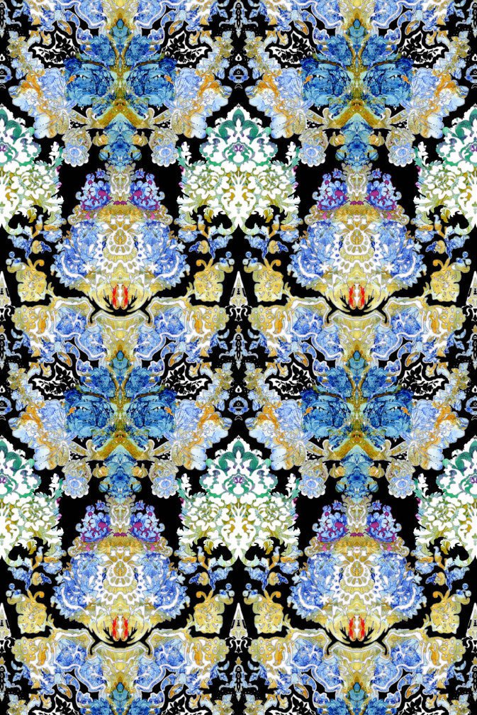 Damsel Damask Velvet Fabric - Original - Timorous Beasties - DIGI/DMSL/40008/01 - Premier Wallcovering