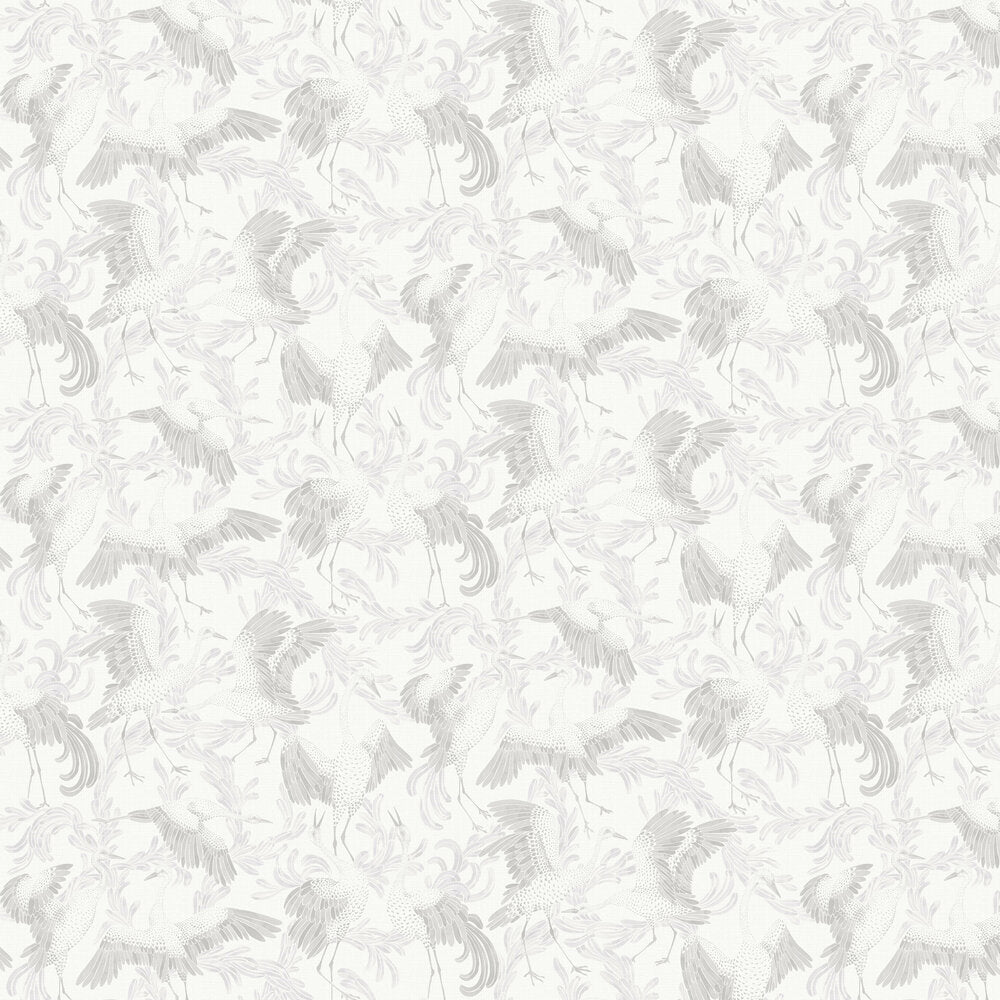 Dancing Crane Wallpaper - Sepia - Boråstapeter - 3130 - Premier Wallcovering