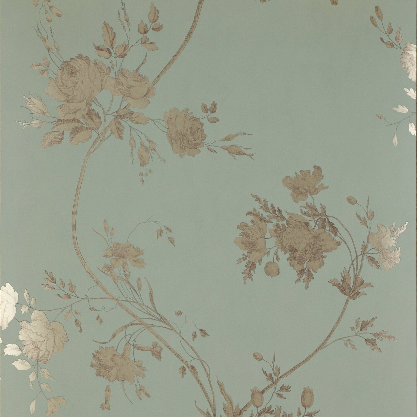 Darcy Wallpaper - Aqua - Colefax & Fowler - 07957/01