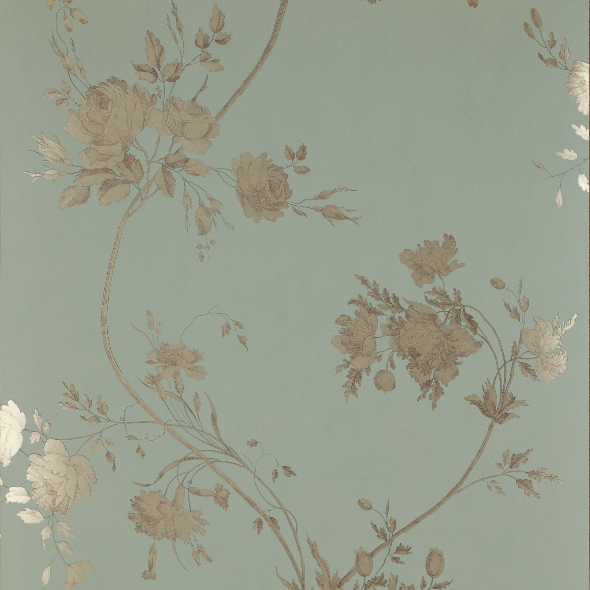 Darcy Wallpaper - Aqua - Colefax & Fowler - 07957/01