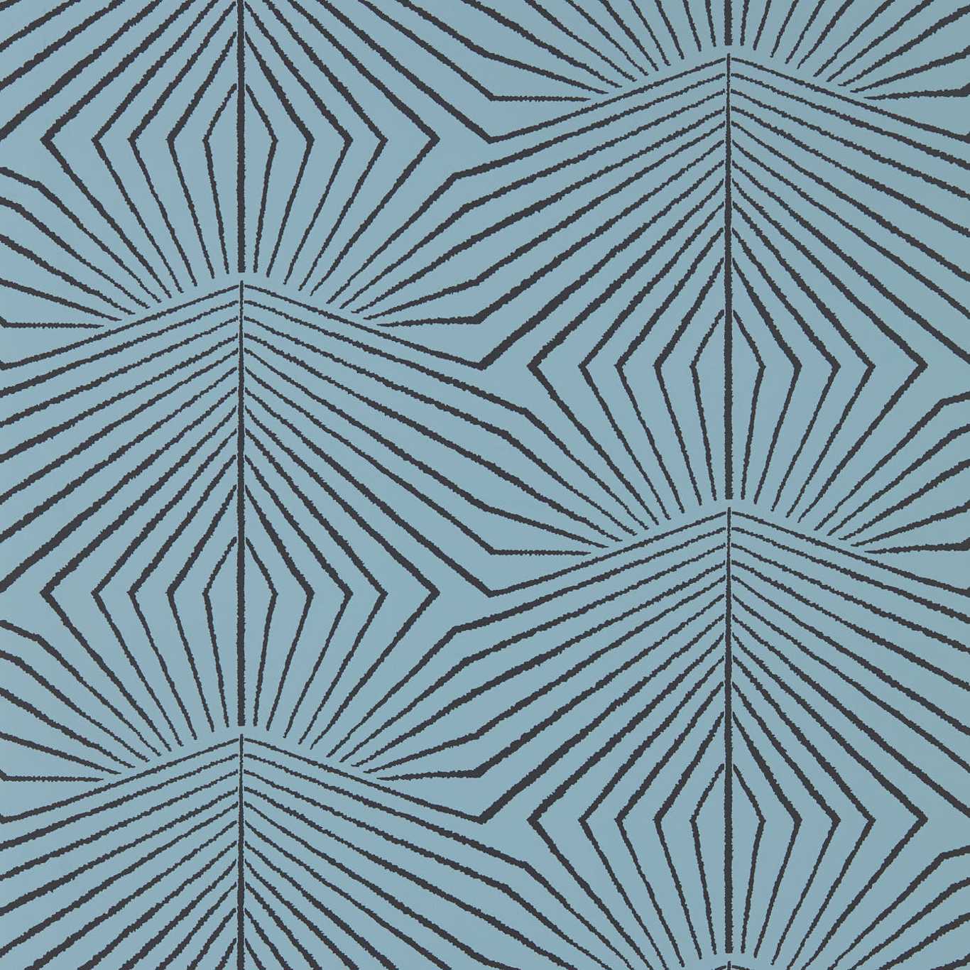 Dawning Wallpaper - Copenhagen Blue/Ritual - HQN3112929 - Harlequin - Premier Wallcovering