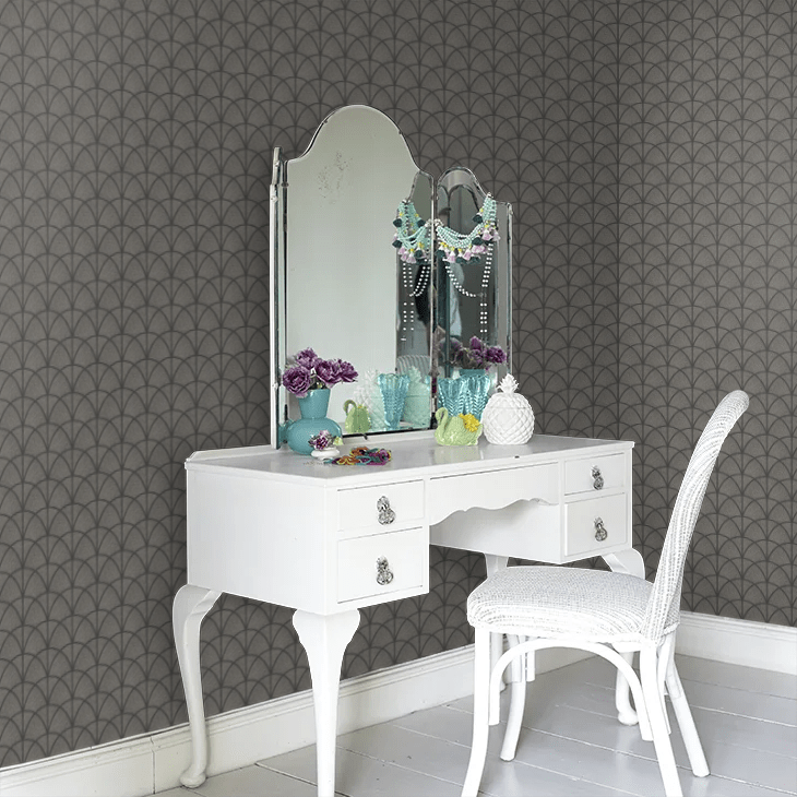 Deco Arch Wallpaper - Charcoal - Boråstapeter - 7770 - Premier Wallcovering