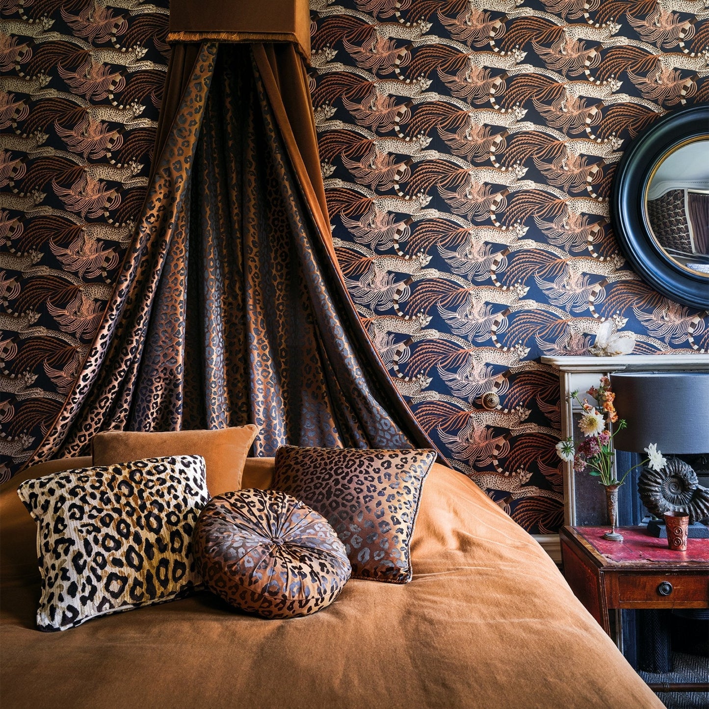 Delilah Wallpaper - Sienna - Romo - Temperley London - W450/04 - Premier Wallcovering