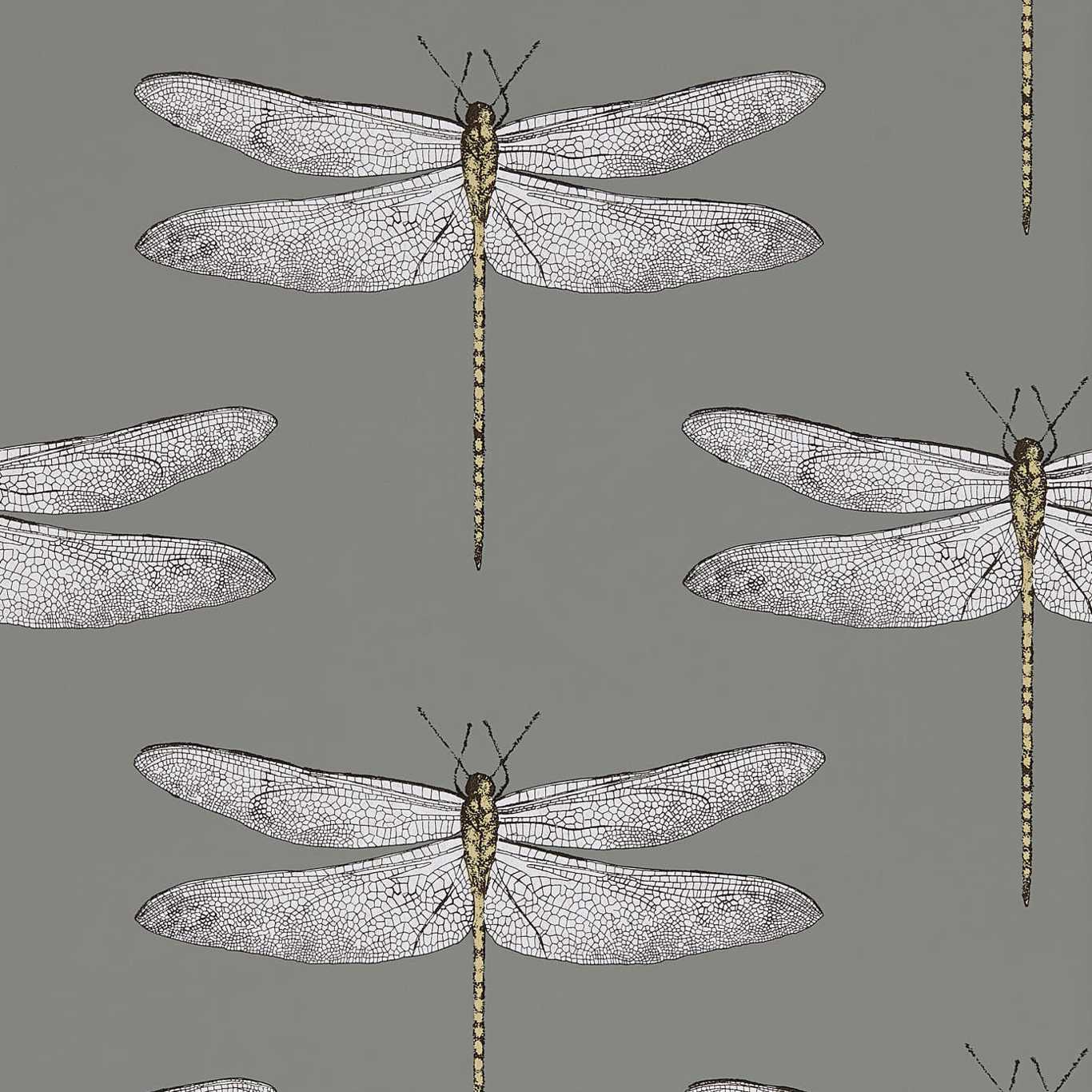Demoiselle Wallpaper - Graphite/Almond - HGAT111242 - Harlequin - Premier Wallcovering