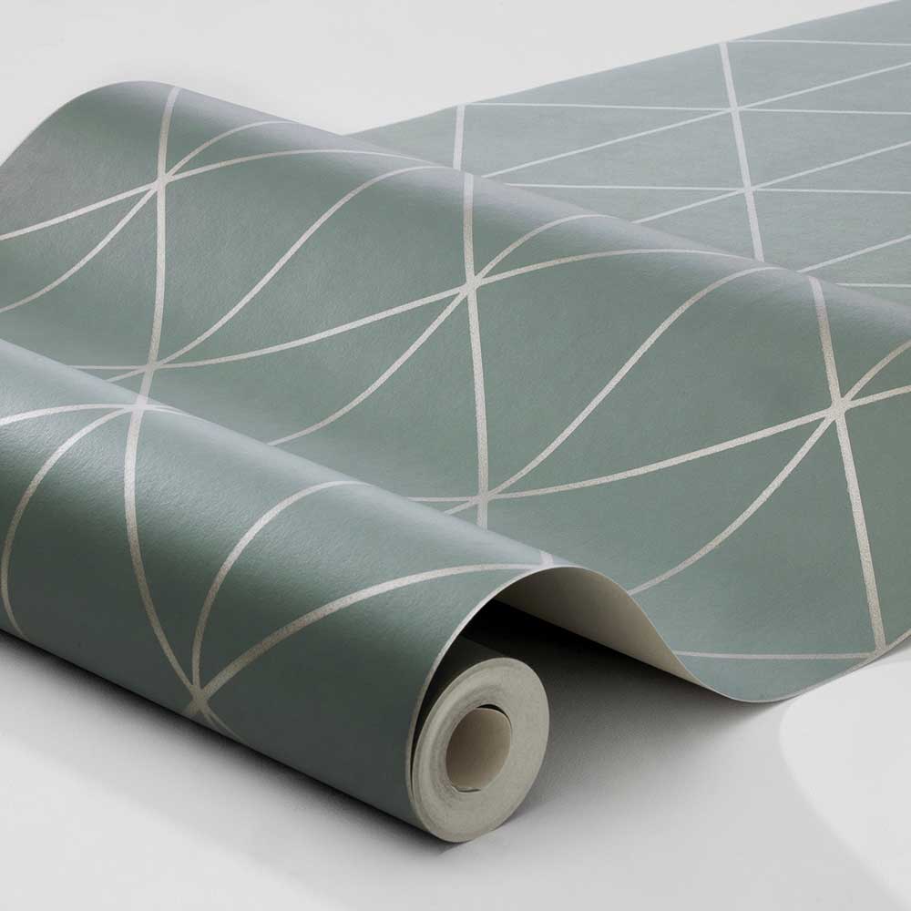 Diamonds Wallpaper - Green - Boråstapeter - 4740 - Premier Wallcovering