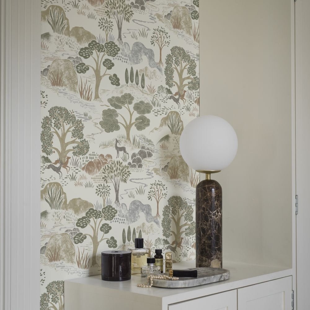 Diana Wallpaper - Green - Boråstapeter - 5525 - Premier Wallcovering