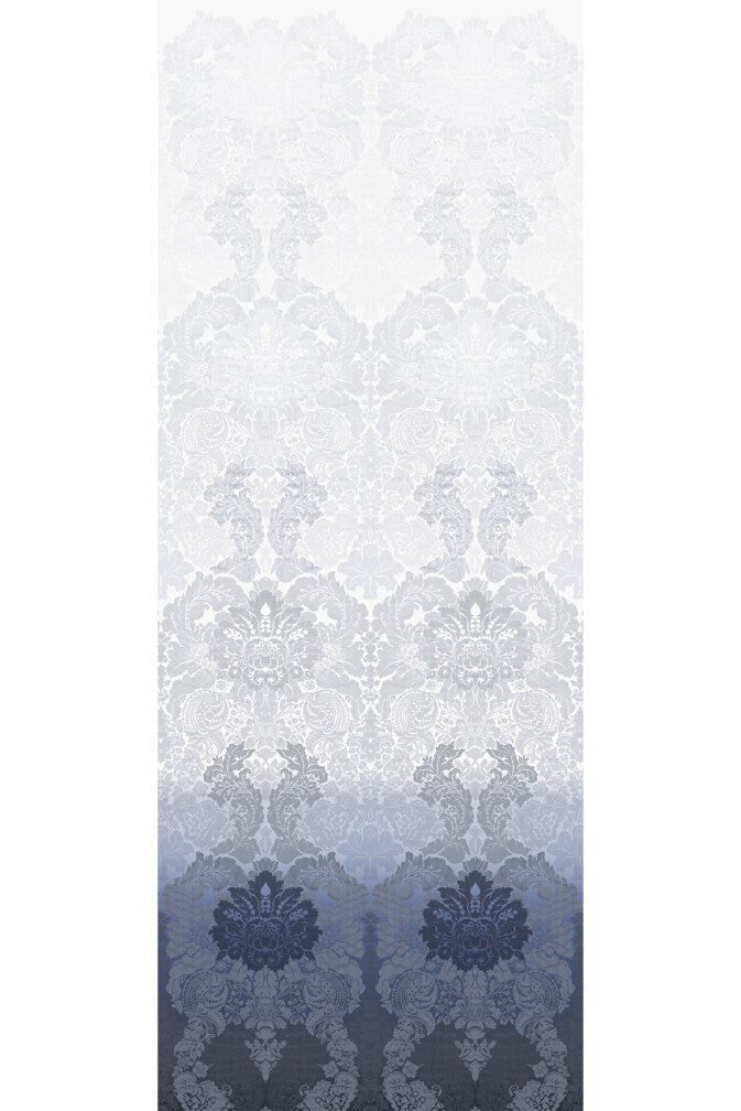 Disappearing Damask Superwide Wallpaper Panel - Blue - Timorous Beasties - ROR/DISD/OBRN/06 - Premier Wallcovering
