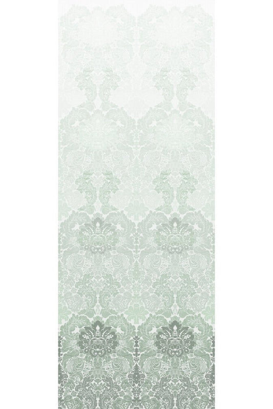 Disappearing Damask Superwide Wallpaper Panel - Mint Green - Timorous Beasties - ROR/DISD/OBRN/03 - Premier Wallcovering