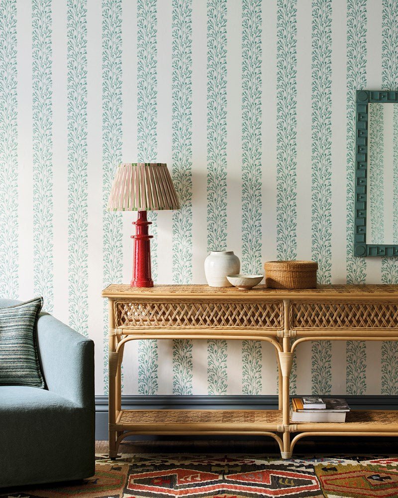 Dita Wallpaper - Aqua - J196W - 01 - Jane Churchill