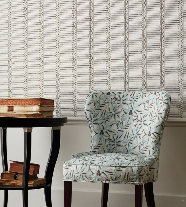 Domiers Wallpaper - Charcoal/Ivory - Nina Campbell - NCW4307 - 01 - Premier Wallcovering