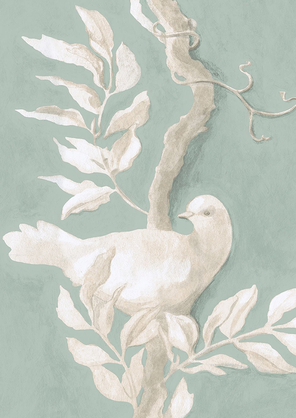Doves Wallpaper - Aquamarine - Lewis & Wood - Premier Wallcovering