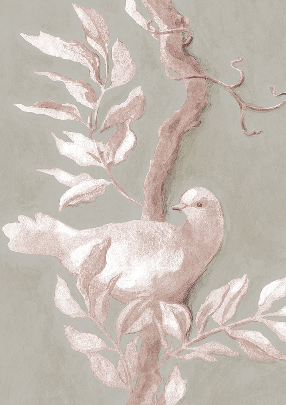Doves Wallpaper - Flax - Lewis & Wood - Premier Wallcovering