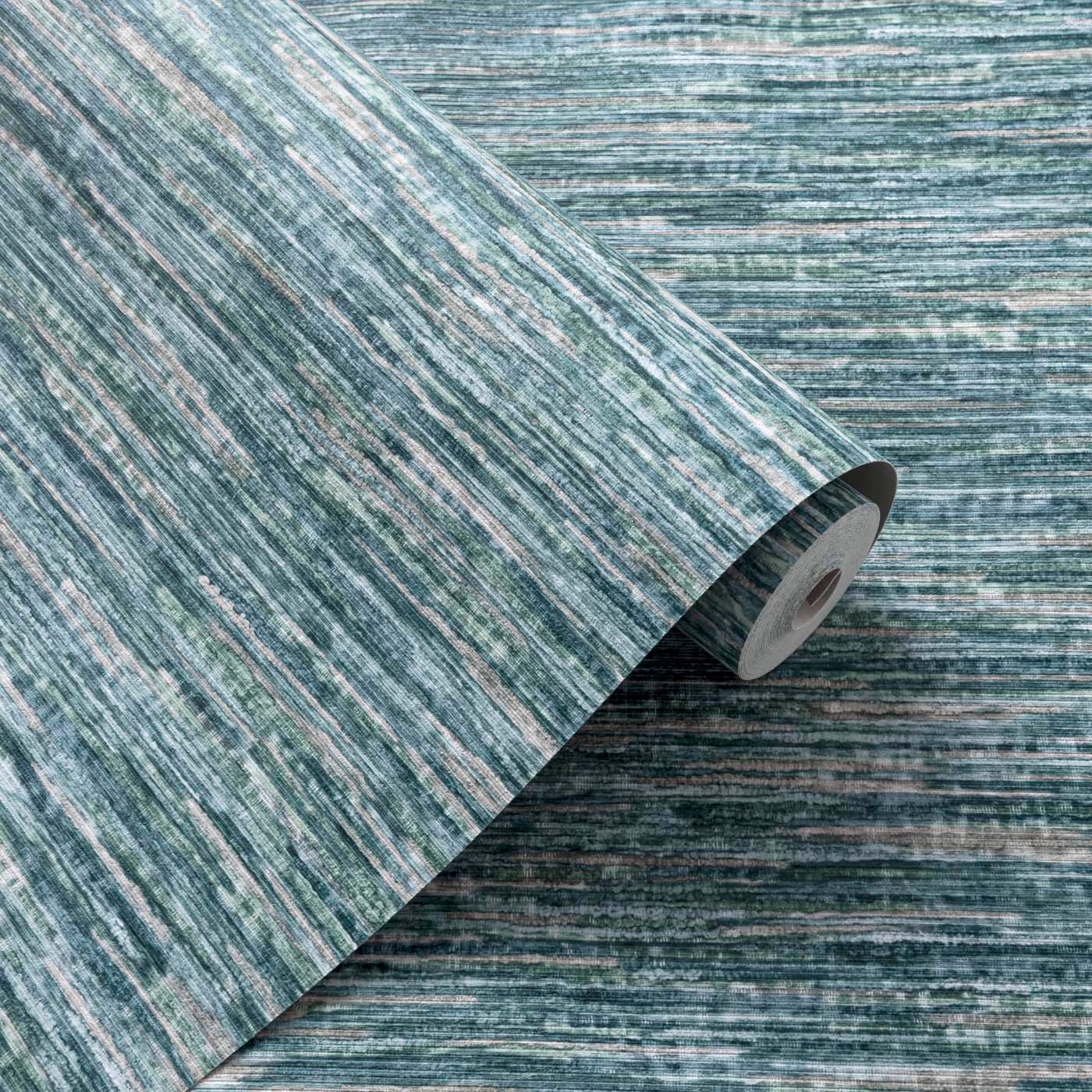 Dritto Wallpaper - Teal - Clarke & Clarke - W0178/05 - Premier Wallcovering