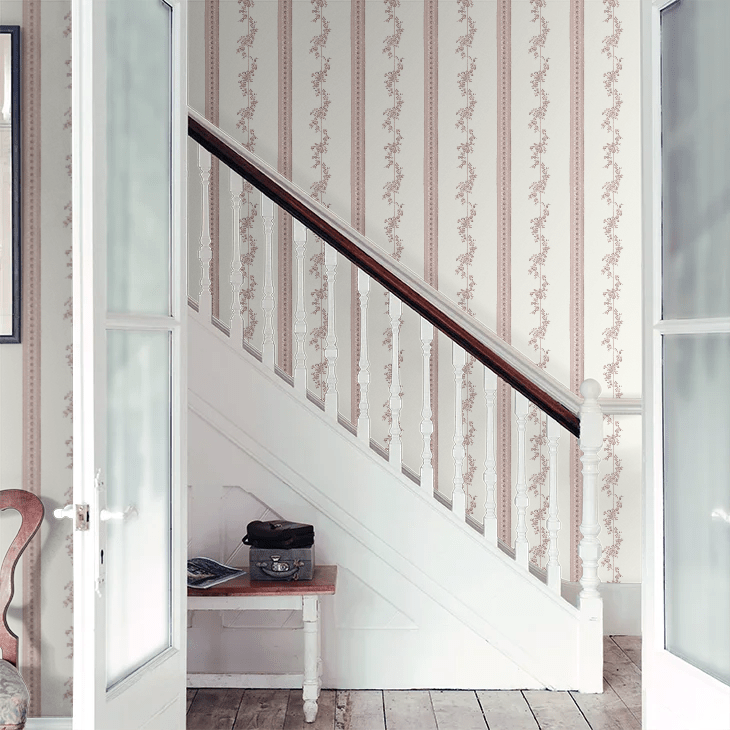 Drottningholm Wallpaper - Pink - Boråstapeter - 4510 - Premier Wallcovering