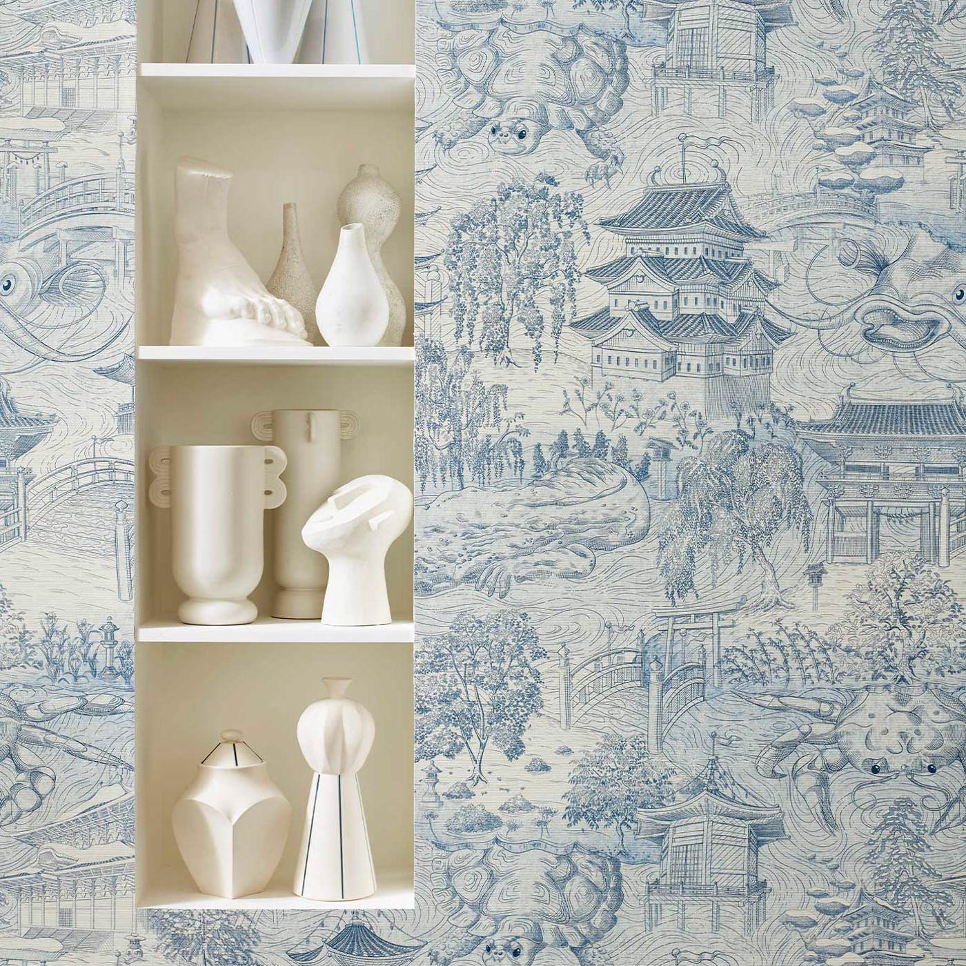 Eastern Palace Wallpaper - Indigo - ZHIW312987 - Zoffany