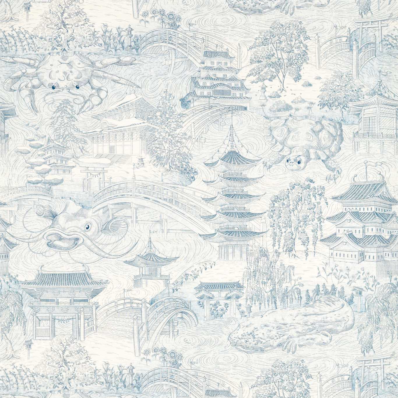 Eastern Palace Wallpaper - Indigo - ZHIW312987 - Zoffany