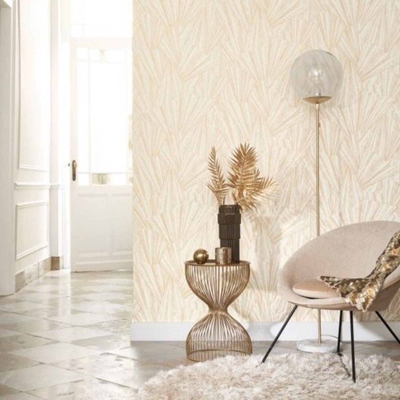 Eclat 1930 Wallpaper - Irise And Blanc - Casadeco - 85860224 - Premier Wallcovering