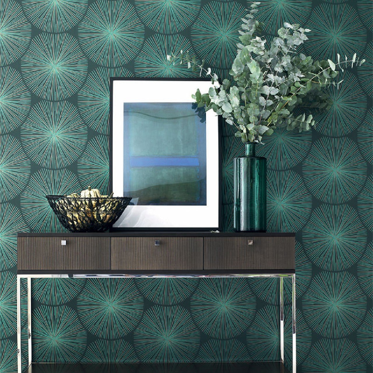 Éclat Helsinki Wallpaper - Vert - Casadeco - 82047118 - Premier Wallcovering